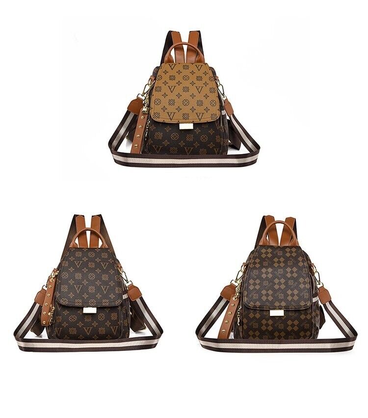 Shoulder Bag for Women's New PVC Leather Casual Backpack 24Hr Smart